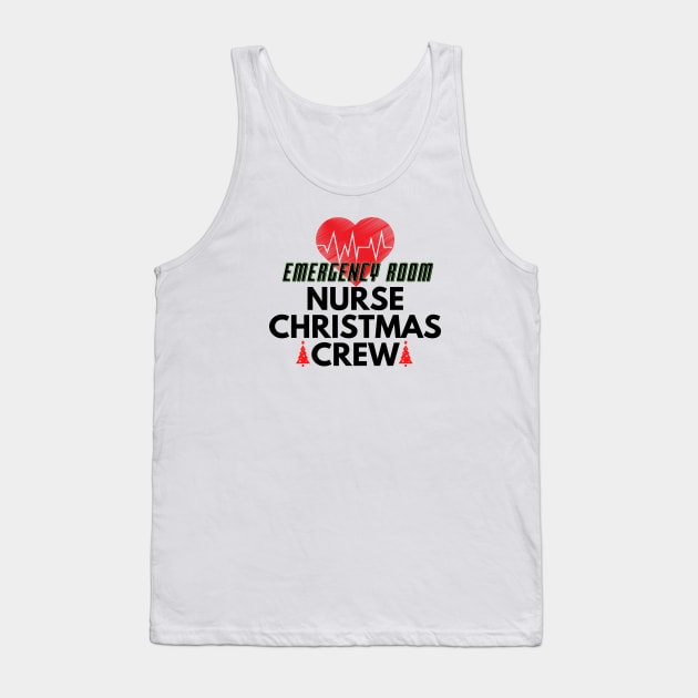 Emergency Room Nurse Christmas Crew Tank Top by Mplanet